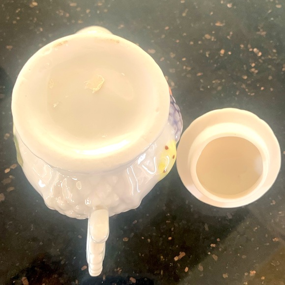 Vintage mini teapot hand painted fruit , floral and candy theme - Picture 6 of 6